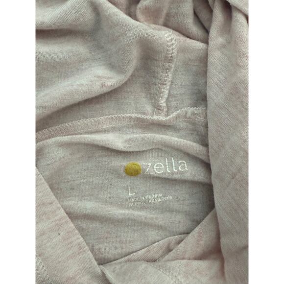 ZELLA Hoodie Top Size Large Pink Tee T-Shirt Long Sleeves lightweight - Picture 3 of 6